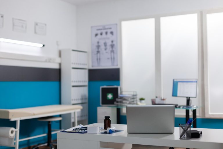 empty medical office with equipment instruments