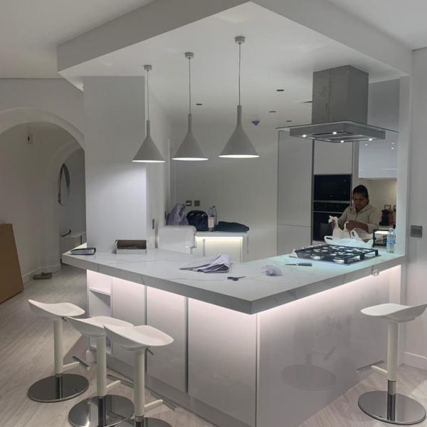 residential villa open kitchen
